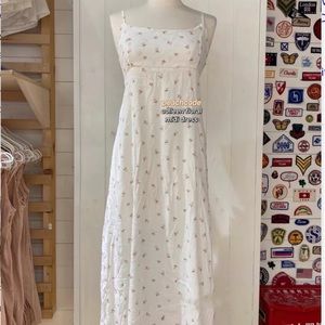 Brandy Melville Colleen White Floral Maxi Dress - image 1